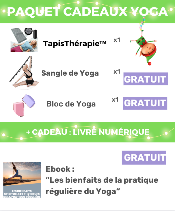 Offre des Fêtes TapisThérapie™ - Tapis+ sangle+bloc+ebook